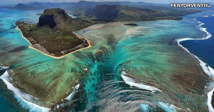 Víz alatti vízesés – a természet illúziója – Mauritius