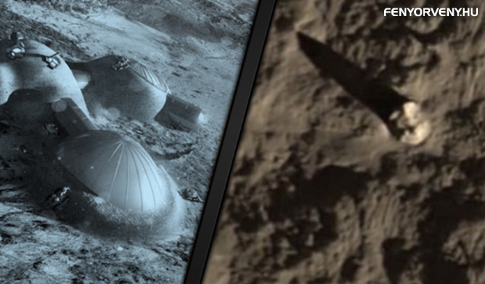 UFO-roncsok hevernek a Hold sötét oldalán