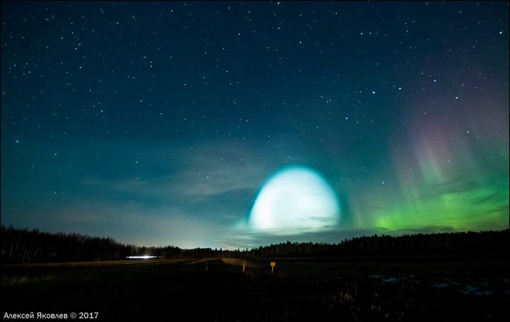 Rejtélyes fénylő gömb jelent meg Észak-Szibéria egén