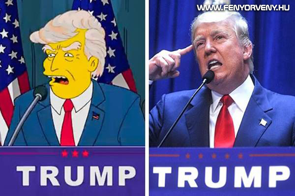 A Simpson "megjósolta" Donald Trump választását az USA elnökeként A Simpson "megjósolta" Donald Trump választását az USA elnökeként