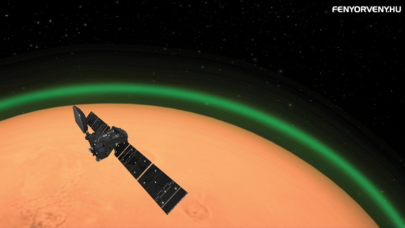 Különleges zöld fényt észleltek a Mars légkörében