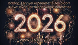Boldog Fénnyel és Szeretettel teli áldott Új évet kívánunk szeretettel minden kedves olvasónak!