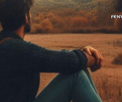 Spirituális kép - férfi ül a fűben - Az érzelmek és a rezgésszám kapcsolata